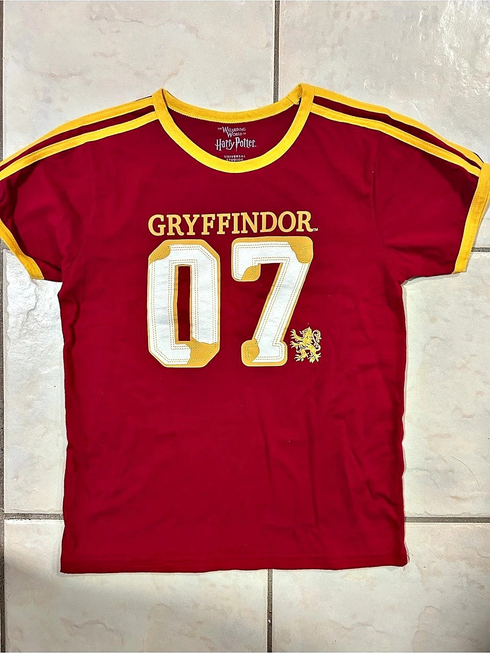 Universal Studios Harry Potter Gryffindor 07 Ringer T-Shirt Red & Yellow
